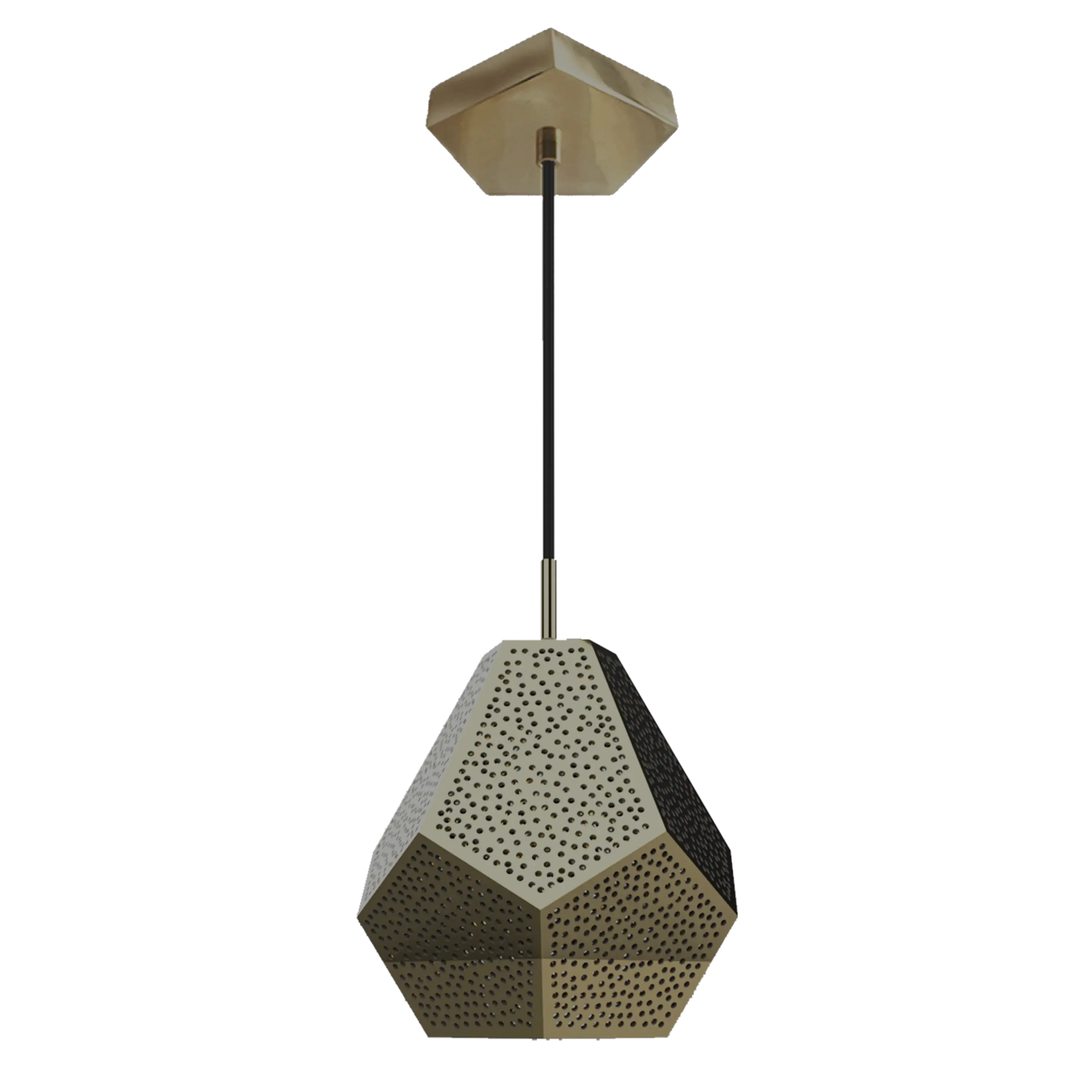 Dounia Home - DH-ALMMULPEN-SM-NIK - Almas Multifaceted Pendant Light - Brushed Nickel Silver