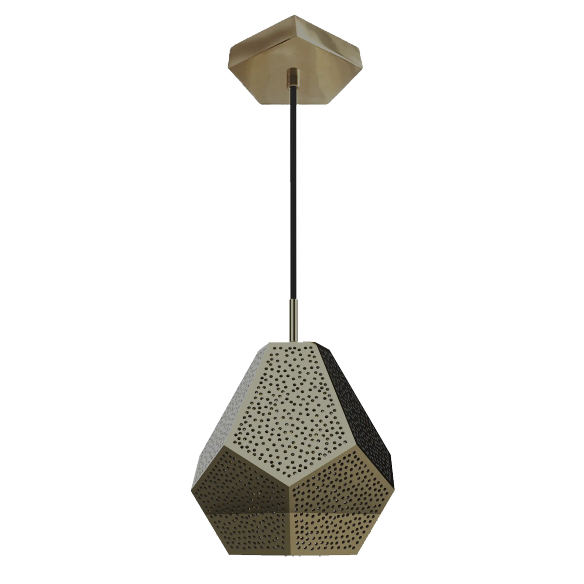 Dounia Home - DH-ALMMULPEN-SM-NIK - Almas Multifaceted Pendant Light - Brushed Nickel Silver