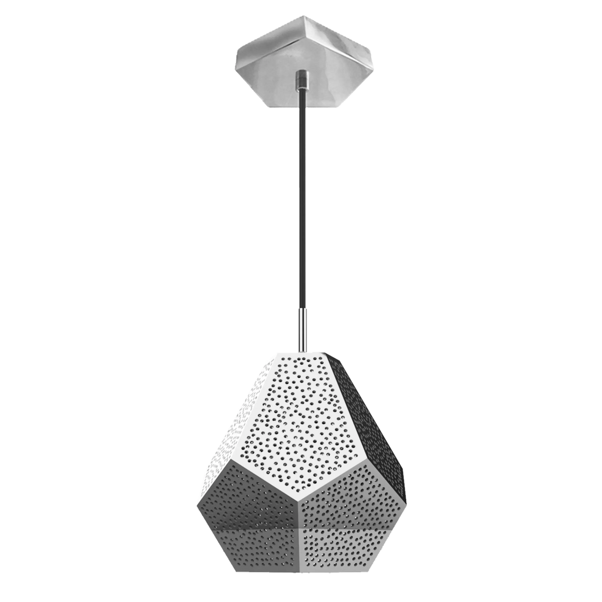Dounia Home - DH-ALMMULPEN-SM-MGM - Almas Multifaceted Pendant Light - Matte Gun Metal