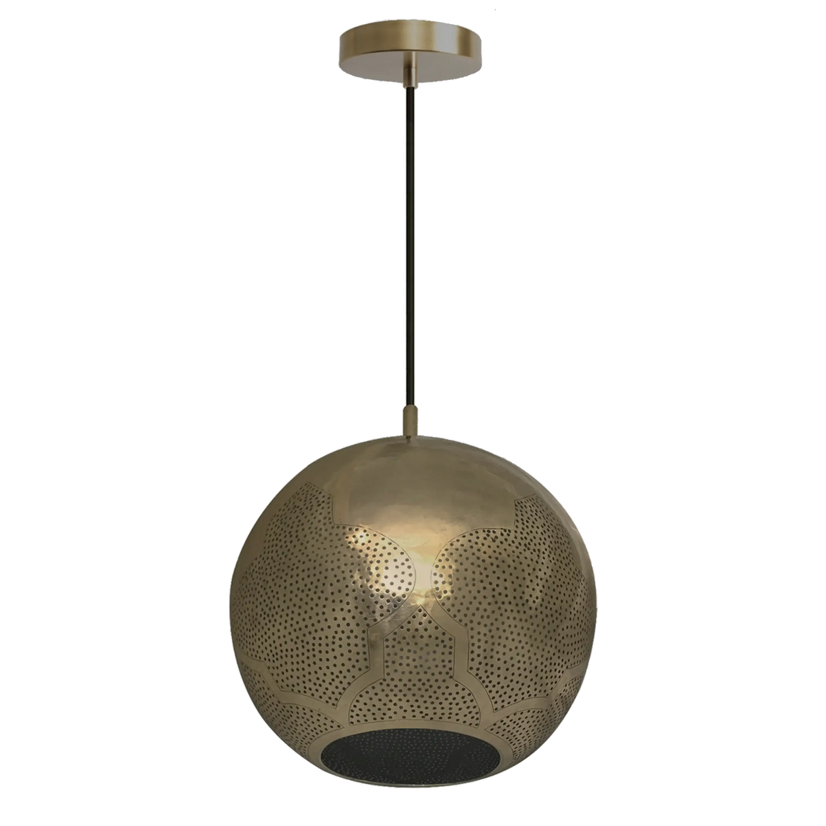 Dounia Home - DH-NAJREVPEN-SM-BRS - Najma Reversed Pendant Light - Polished Brass