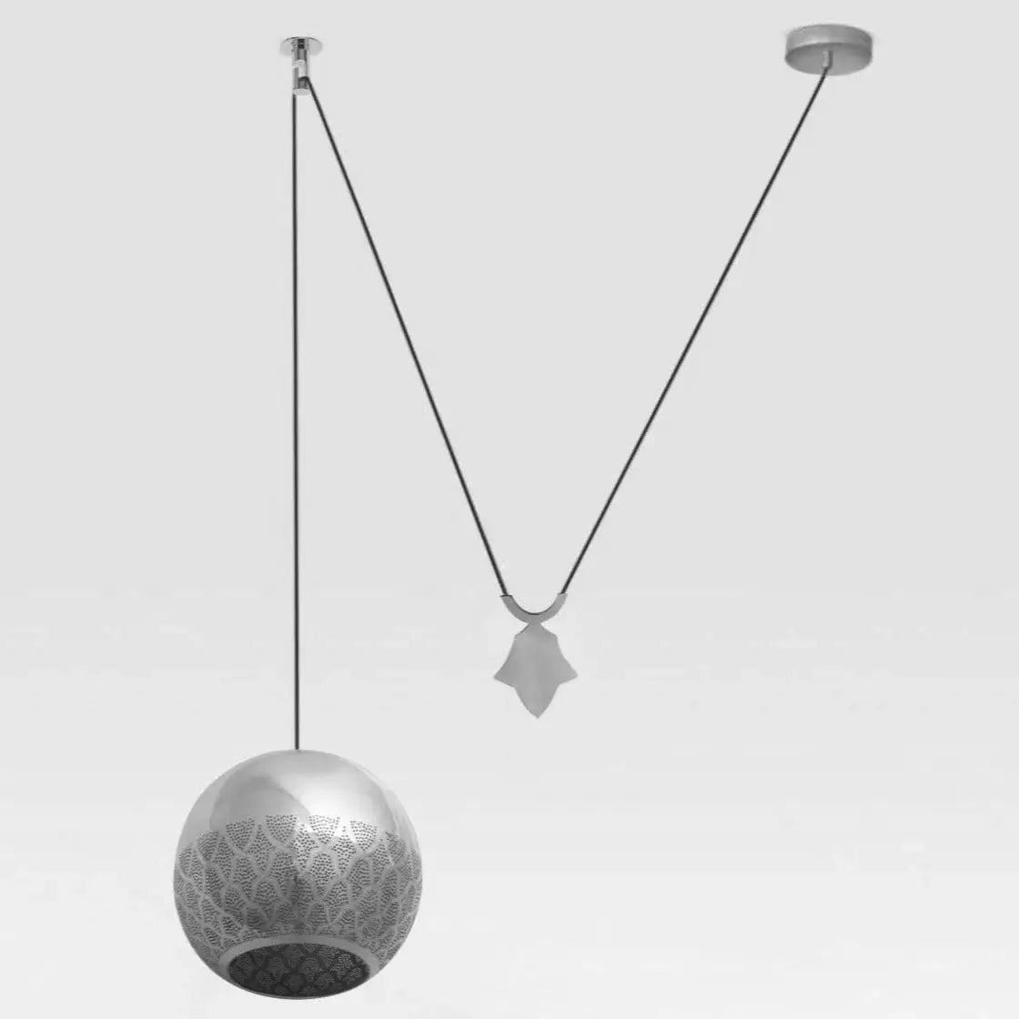 Dounia Home - DH-NURREVCOU-SM-MGM - Nur Reversed counterbalance weight Pendant - Matte Gun Metal