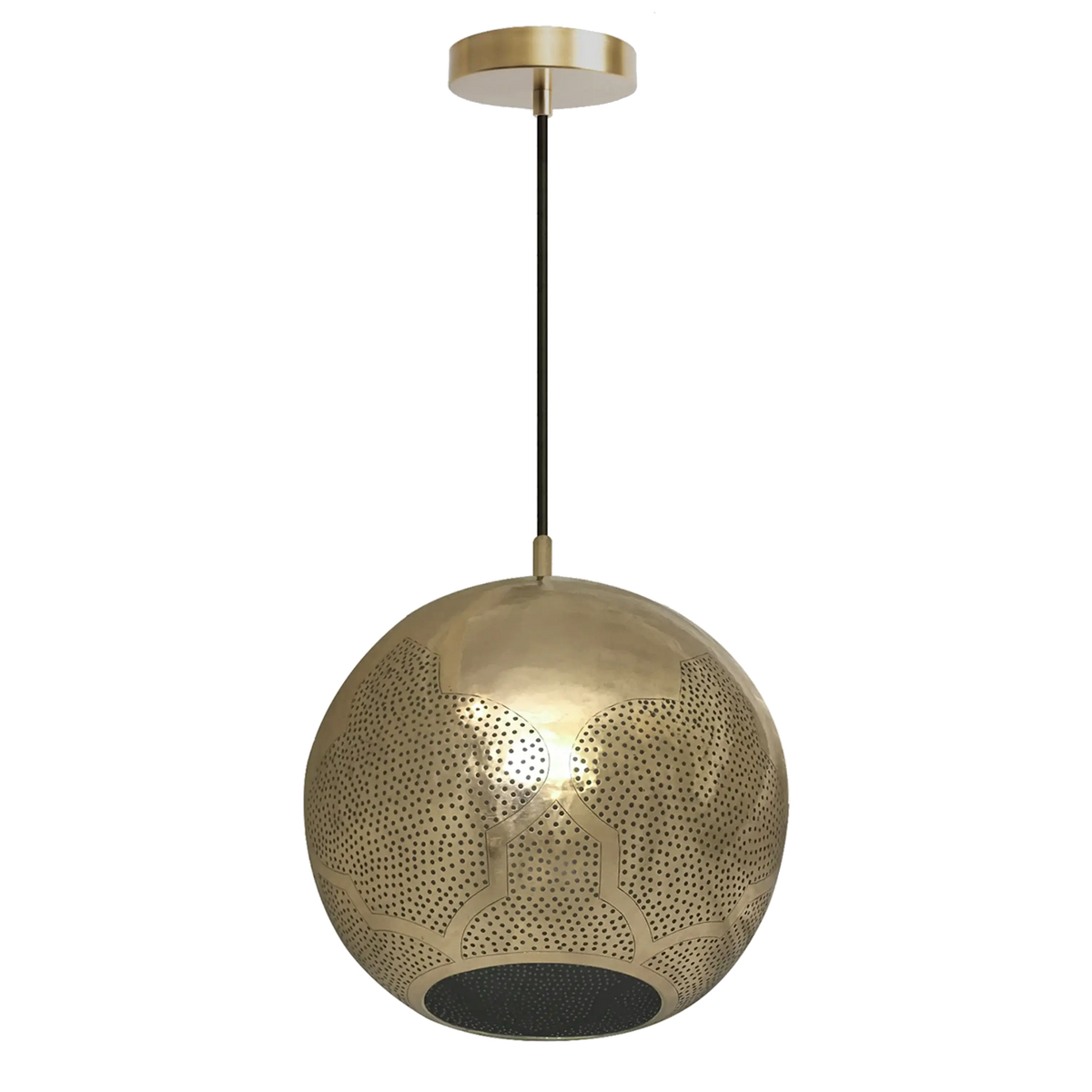 Dounia Home - DH-NAJREVPEN-SM-NIK - Najma Reversed Pendant Light - Brushed Nickel Silver