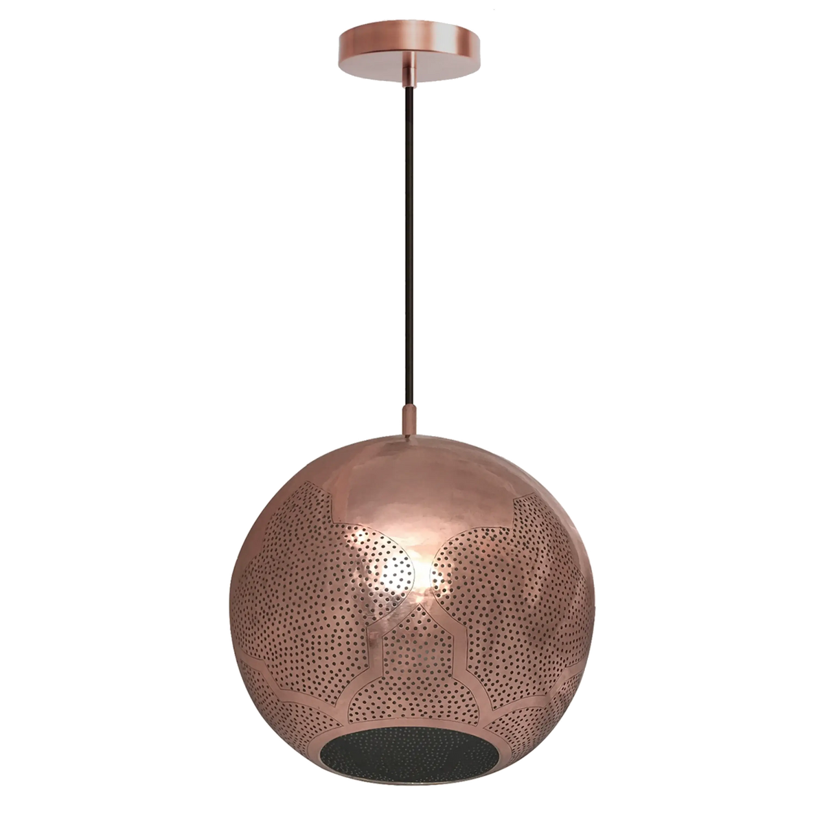 Dounia Home - DH-NAJREVPEN-MD-MGM - Najma Reversed Pendant Light - Matte Gun Metal