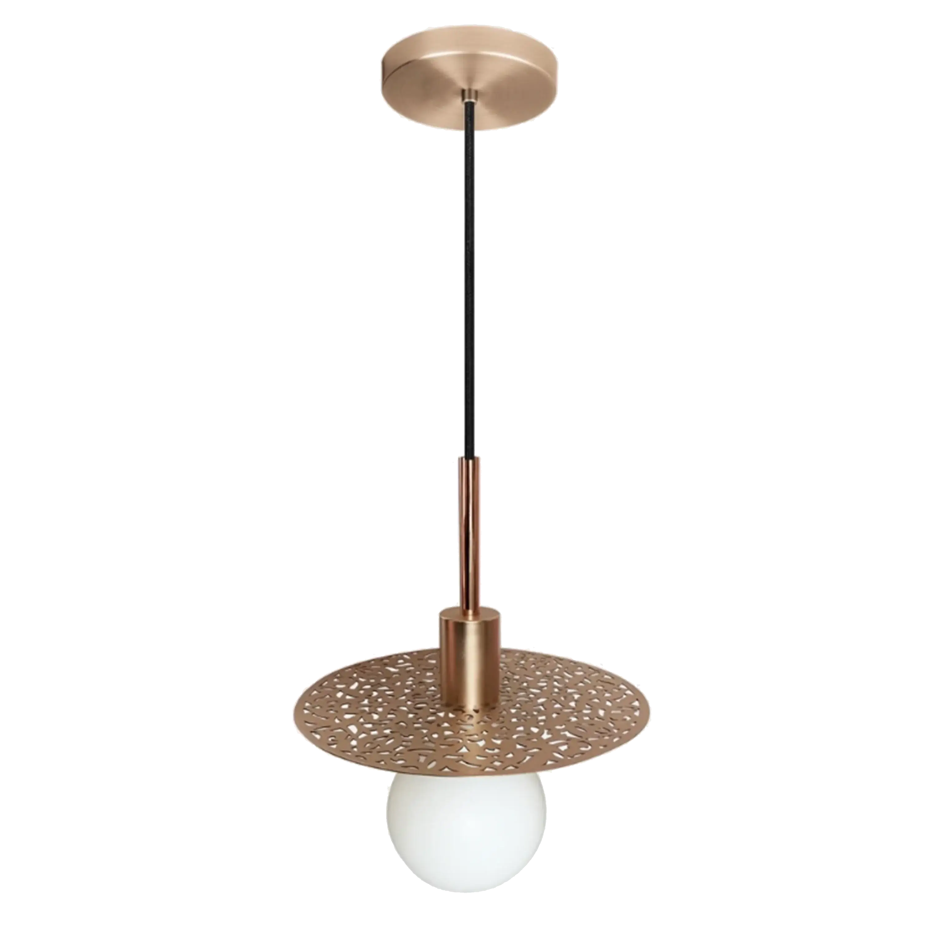 Dounia Home - DH-RIADISLED-SM-AB - Riad Disc LED Suspension - Antique Brass
