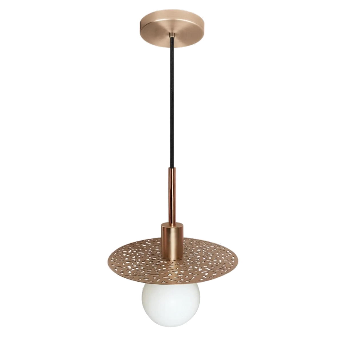 Dounia Home - DH-RIADISLED-SM-AB - Riad Disc LED Suspension - Antique Brass