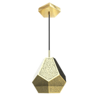 Dounia Home - DH-ALMMULPEN-SM-AB - Almas Multifaceted Pendant Light - Antique Brass