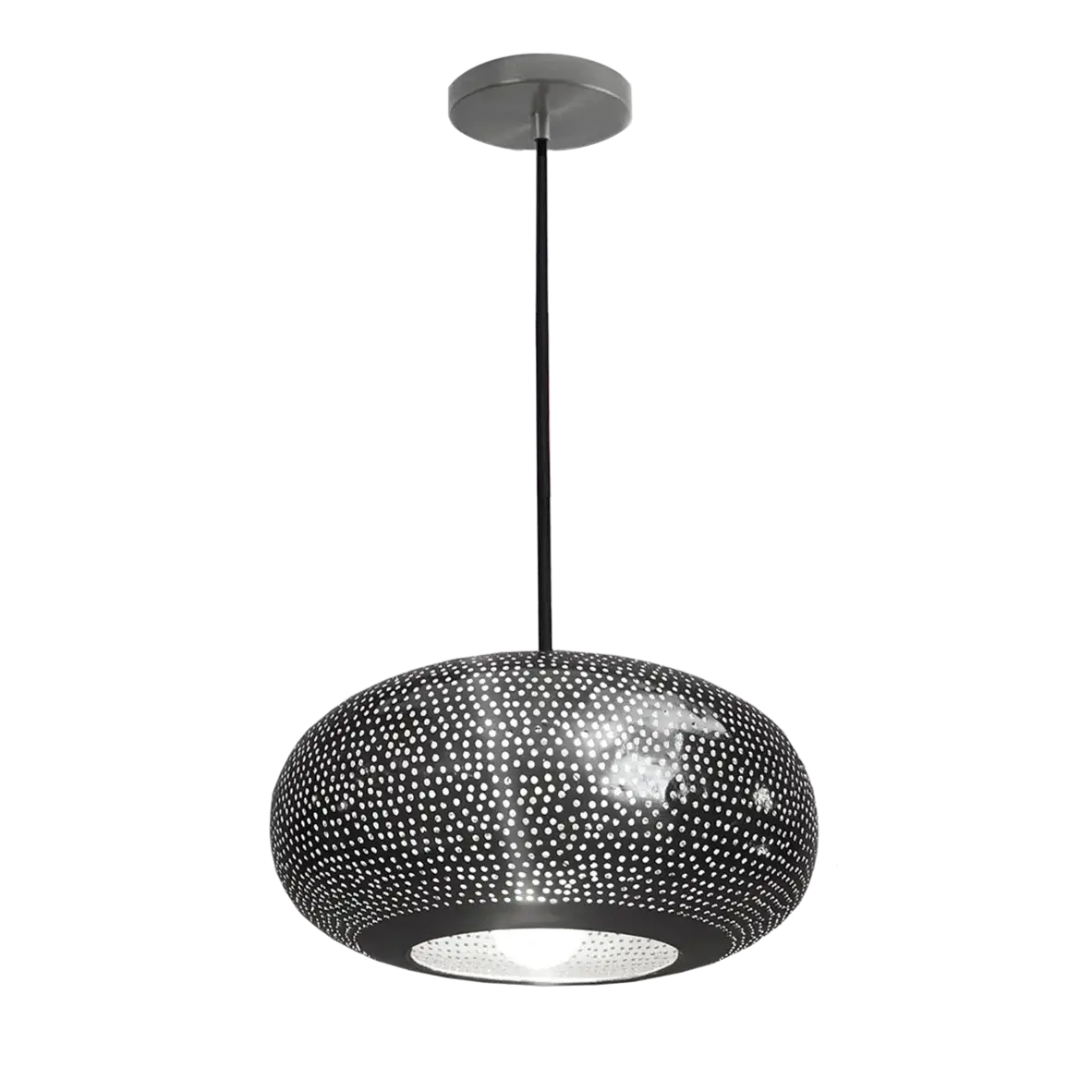 Dounia Home - DH-LILSAUPEN-SM-AB - Lila Saucer Pendant Light - Antique Brass