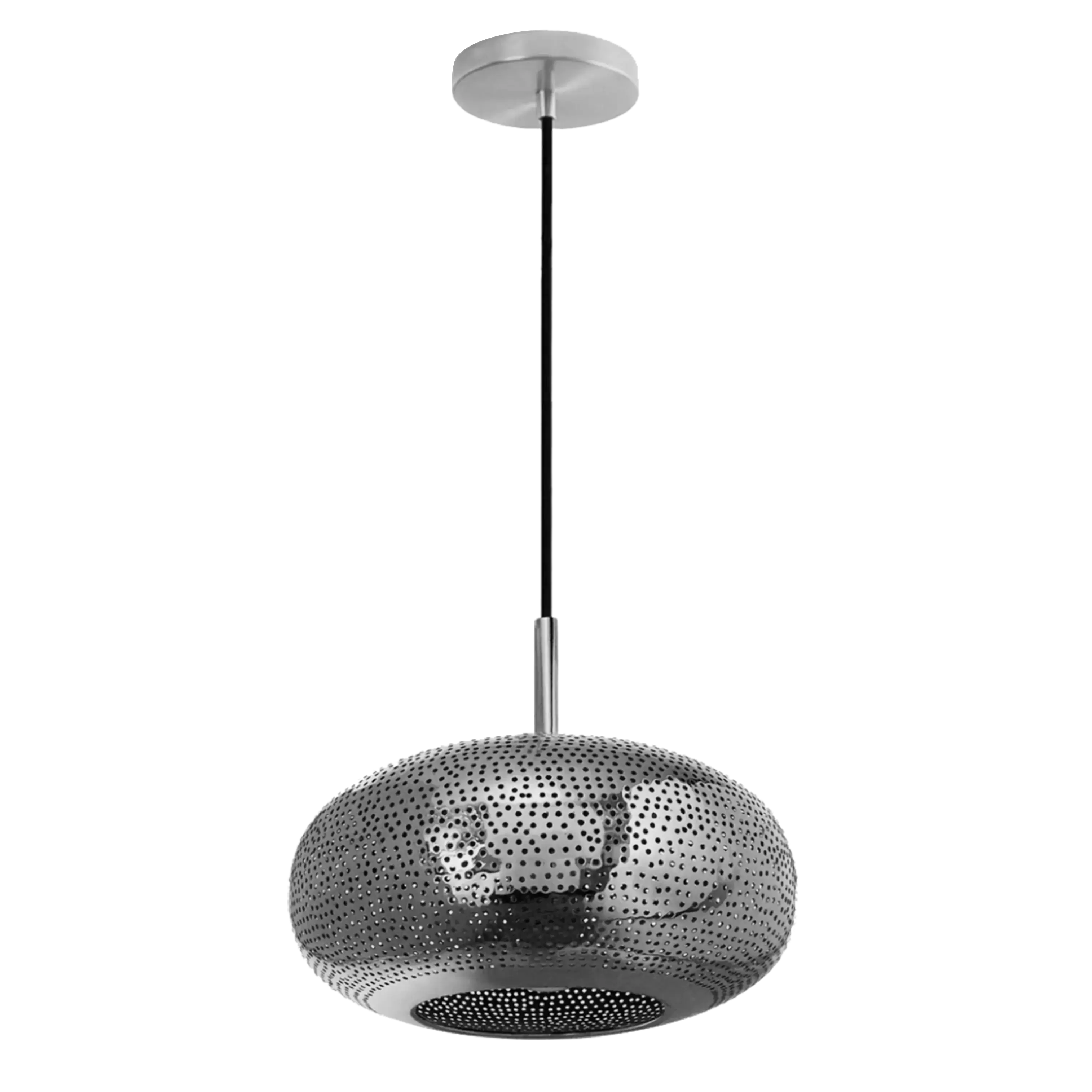 Dounia Home - DH-LILSAUPEN-MD-MGM - Lila Saucer Pendant Light - Matte Gun Metal