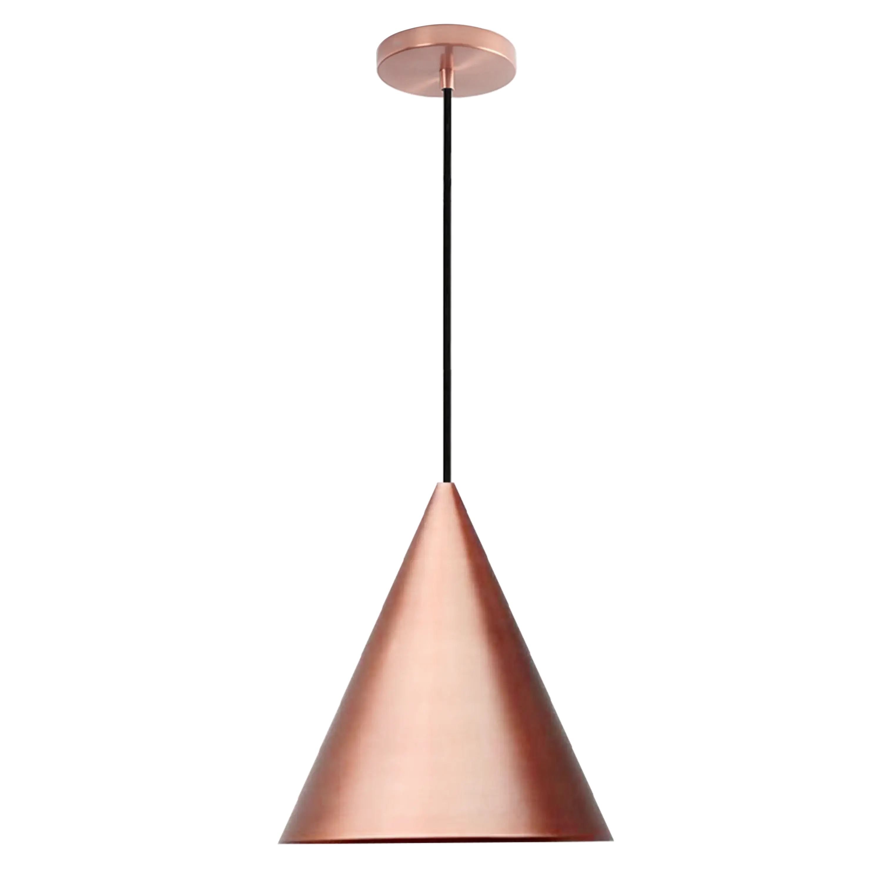 Dounia Home - DH-KOBCONSHA-MD-PC - Koba Cone-Shaped Pendant Light - Polished Copper
