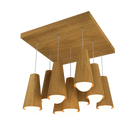 Accord Lighting 1235.09 Conical Accord Pendant in Louro Freijo