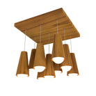 Accord Lighting 1235.12 Conical Accord Pendant in Teak
