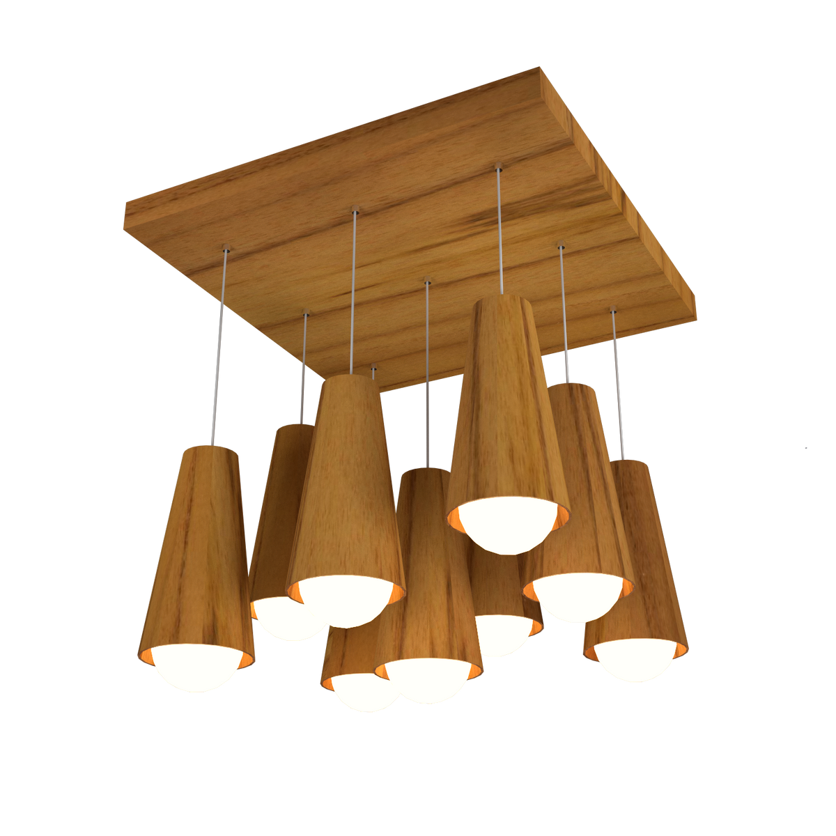 Accord Lighting 1235.12 Conical Accord Pendant in Teak