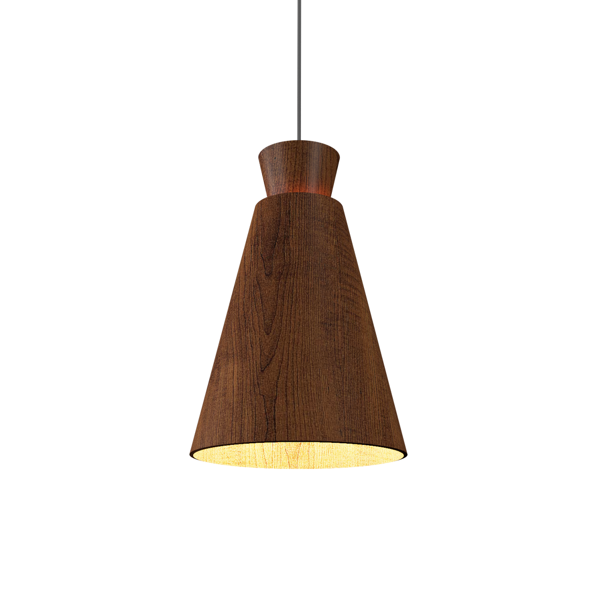 Accord Lighting 1473.06 Conical Accord Pendant in Imbuia