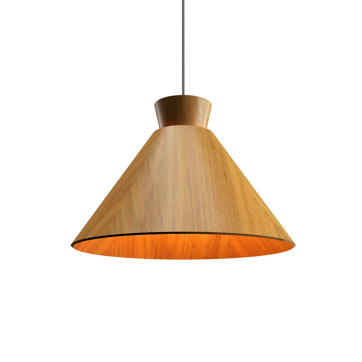 Accord Lighting 1474.09 Conical Accord Pendant in Louro Freijo