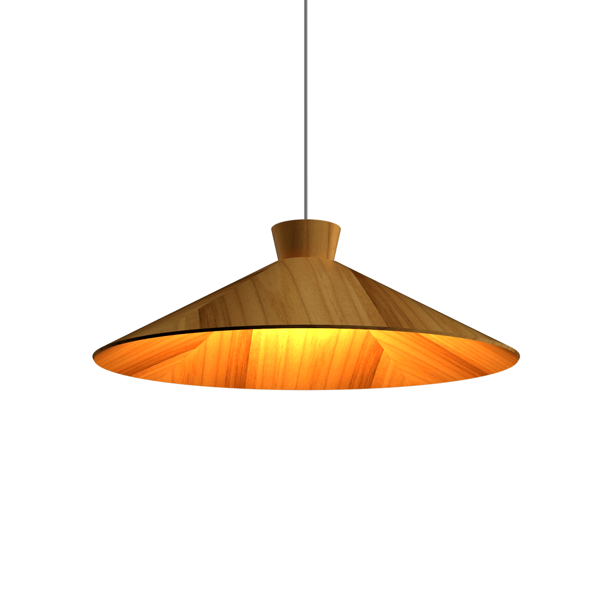 Accord Lighting 1475.12 Conical Accord Pendant in Teak