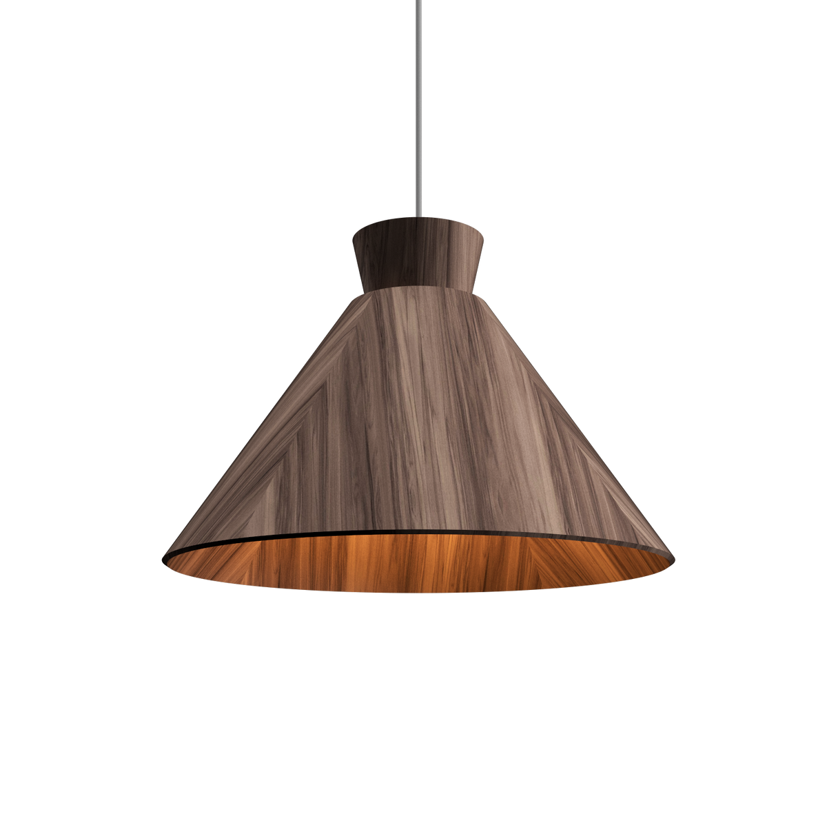 Accord Lighting 1474.18 Conical Accord Pendant in American Walnut
