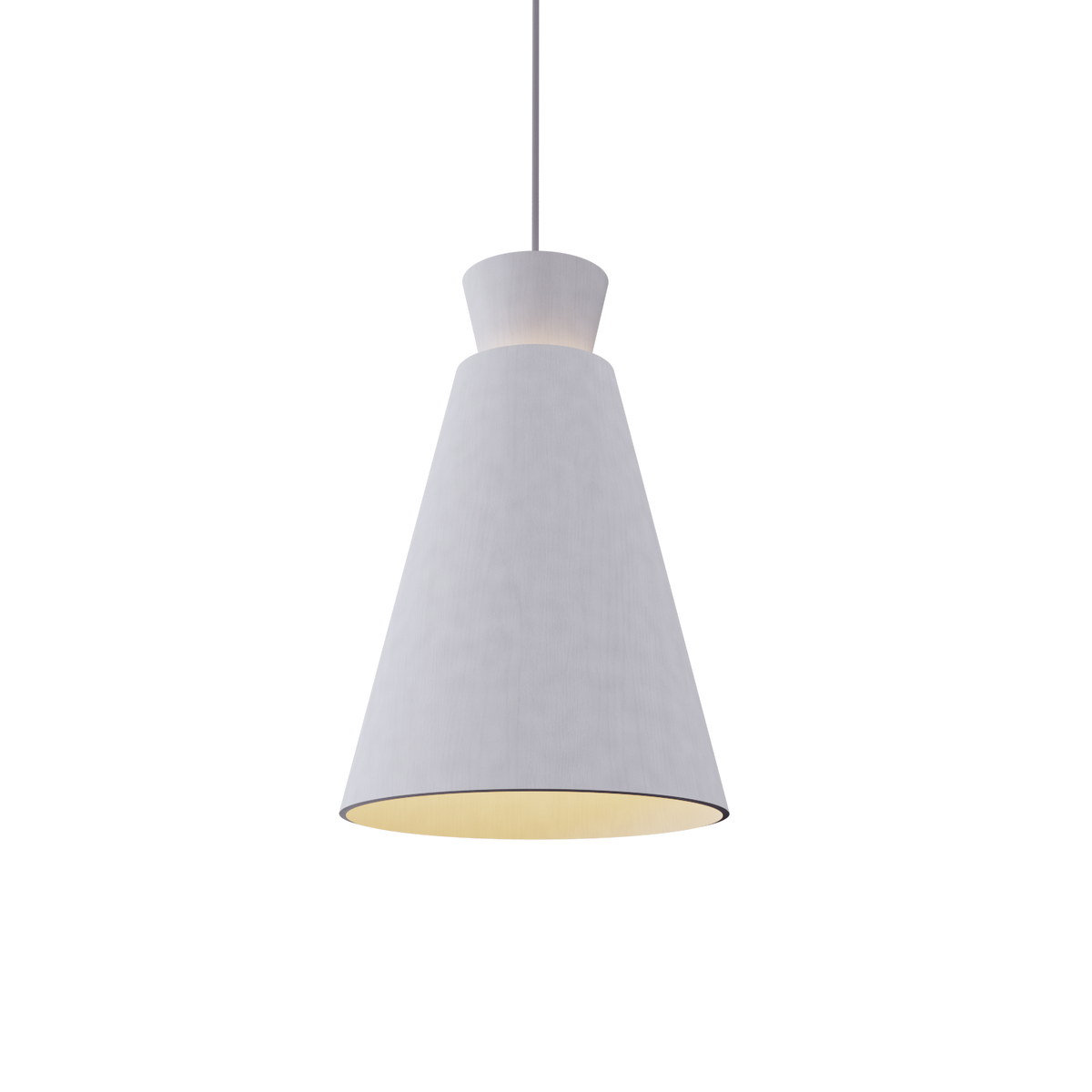 Accord Lighting 1473.47 Conical Accord Pendant in Organic White