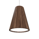 Accord Lighting 1130C.18 Conical Crystal Accord Pendant in American Walnut