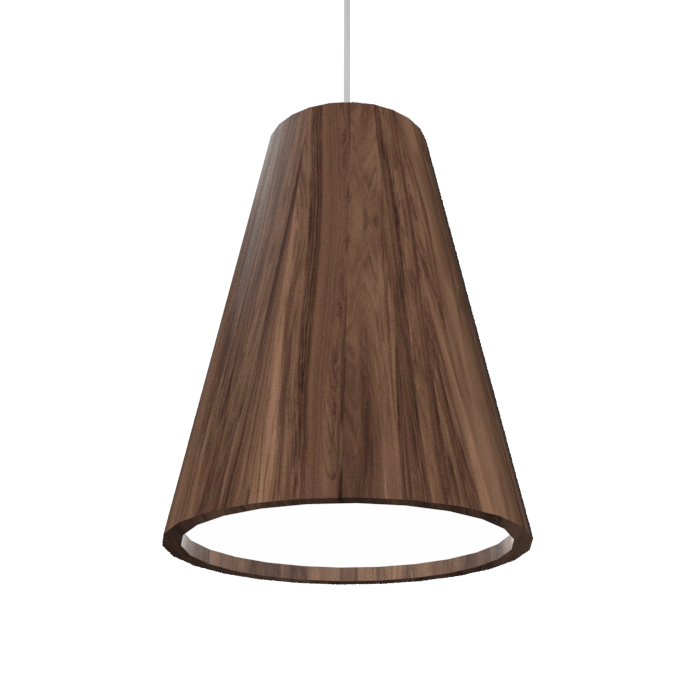 Accord Lighting 1130C.18 Conical Crystal Accord Pendant in American Walnut