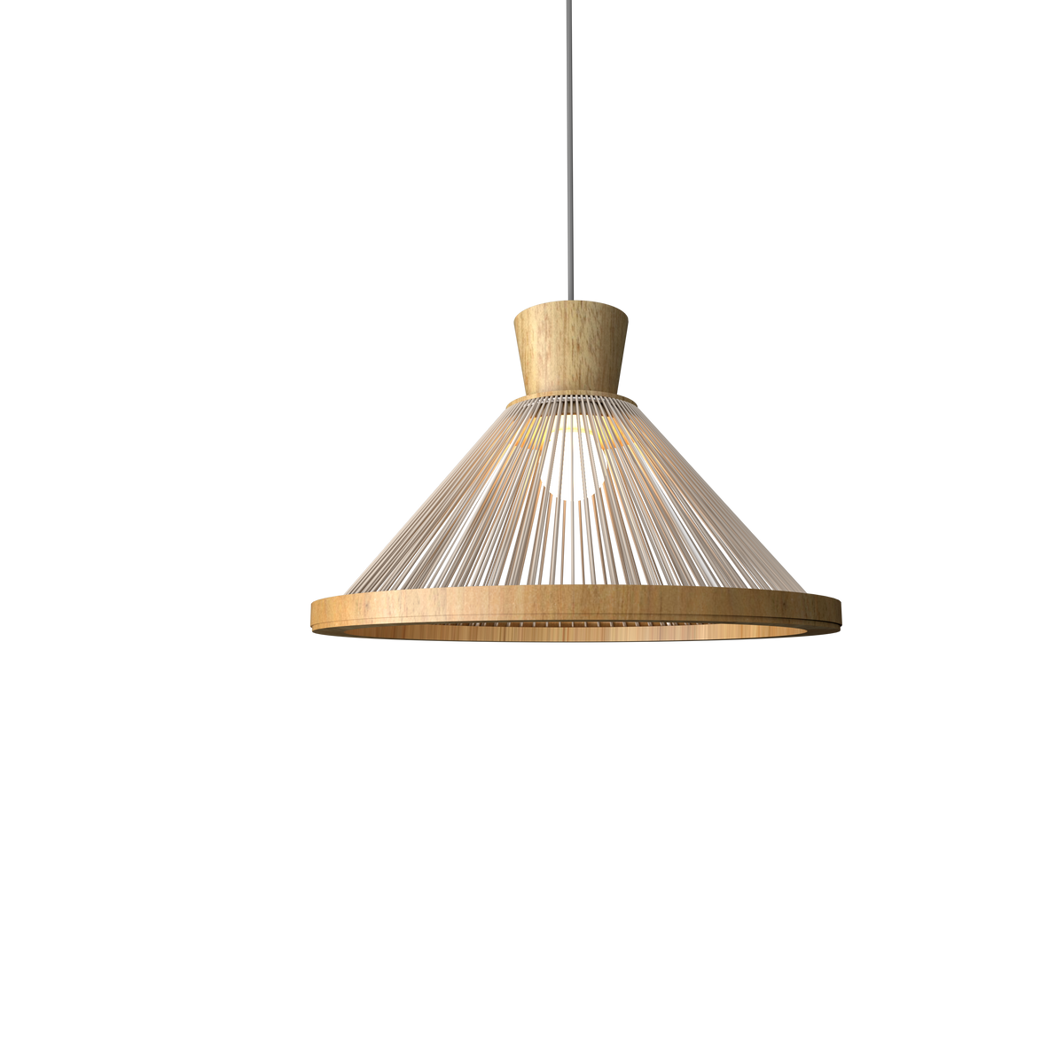 Accord Lighting 1531.09 Corda Accord Pendant in Louro Freijo