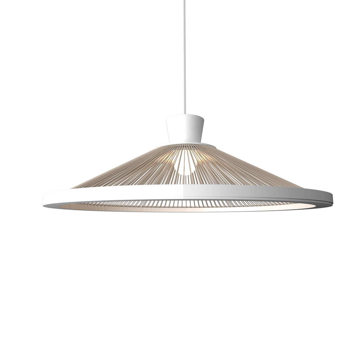 Accord Lighting 1532.47 Corda Accord Pendant in Organic White