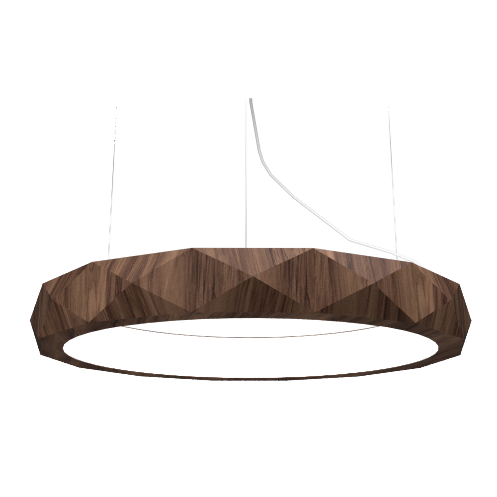 Accord Lighting 1357LED.18 Facet Accord Pendant in American Walnut