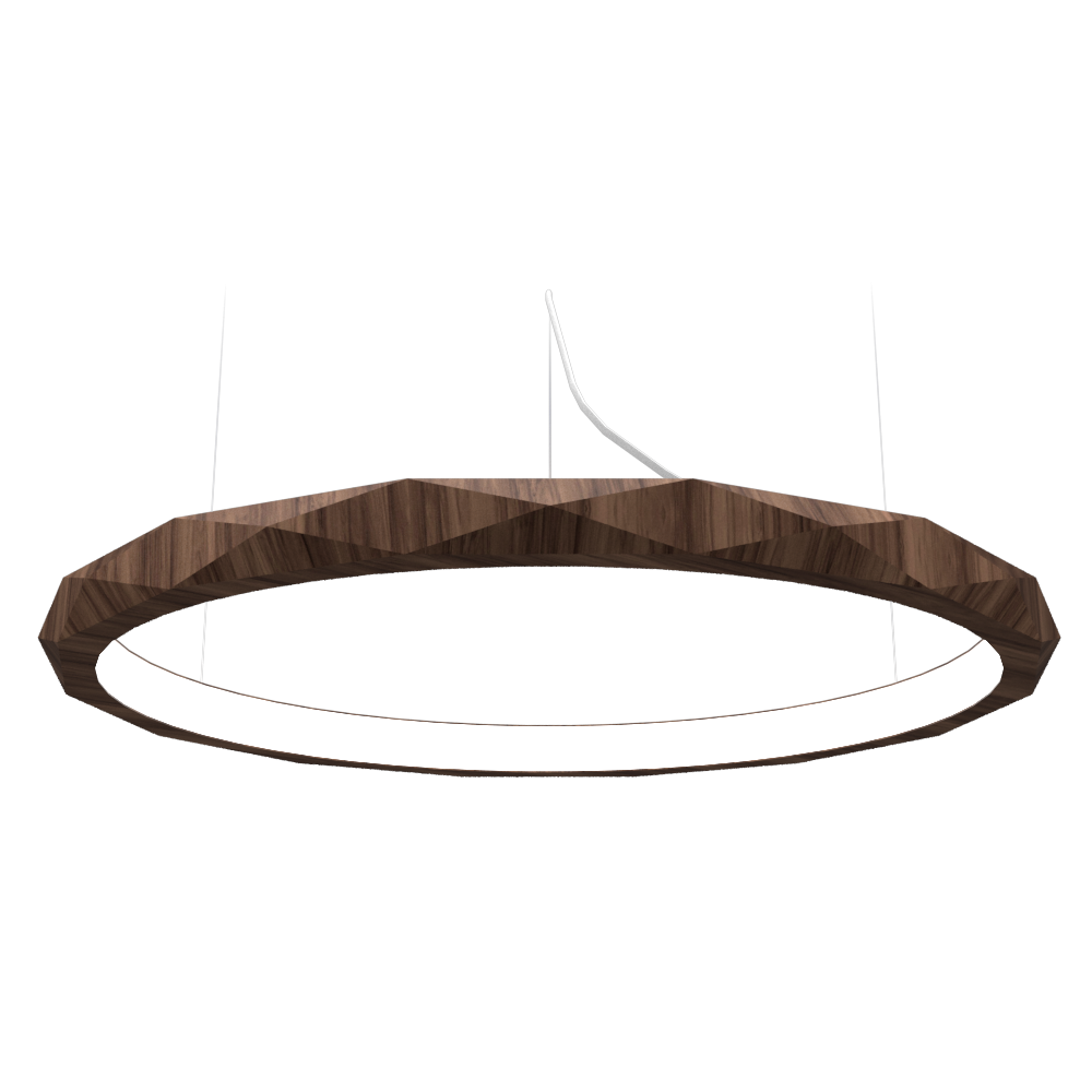 Accord Lighting 1354LED.18 Facet Accord Pendant in American Walnut