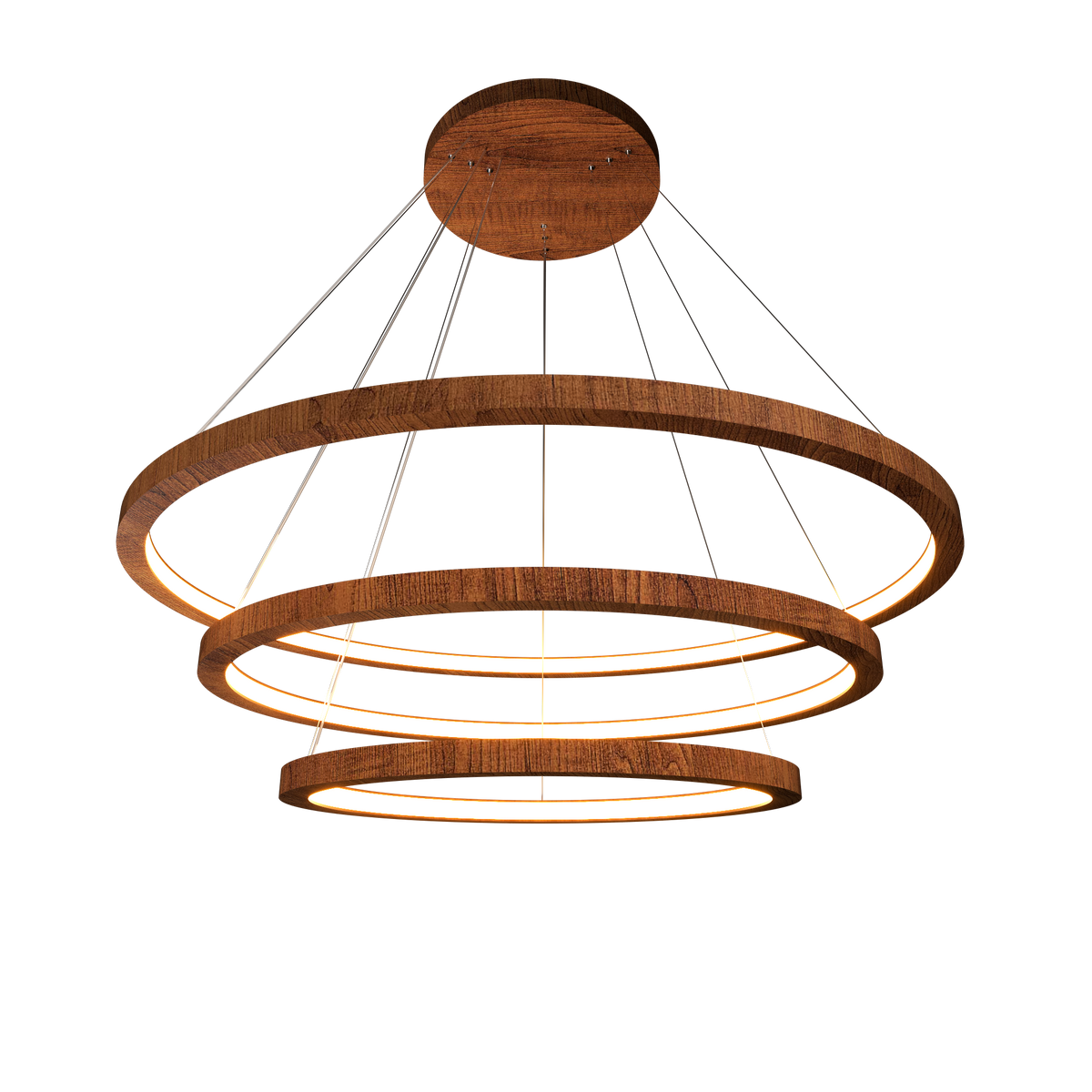 Accord Lighting 1414LED.06 Frame Trio Cylindrical Pendant in Imbuia