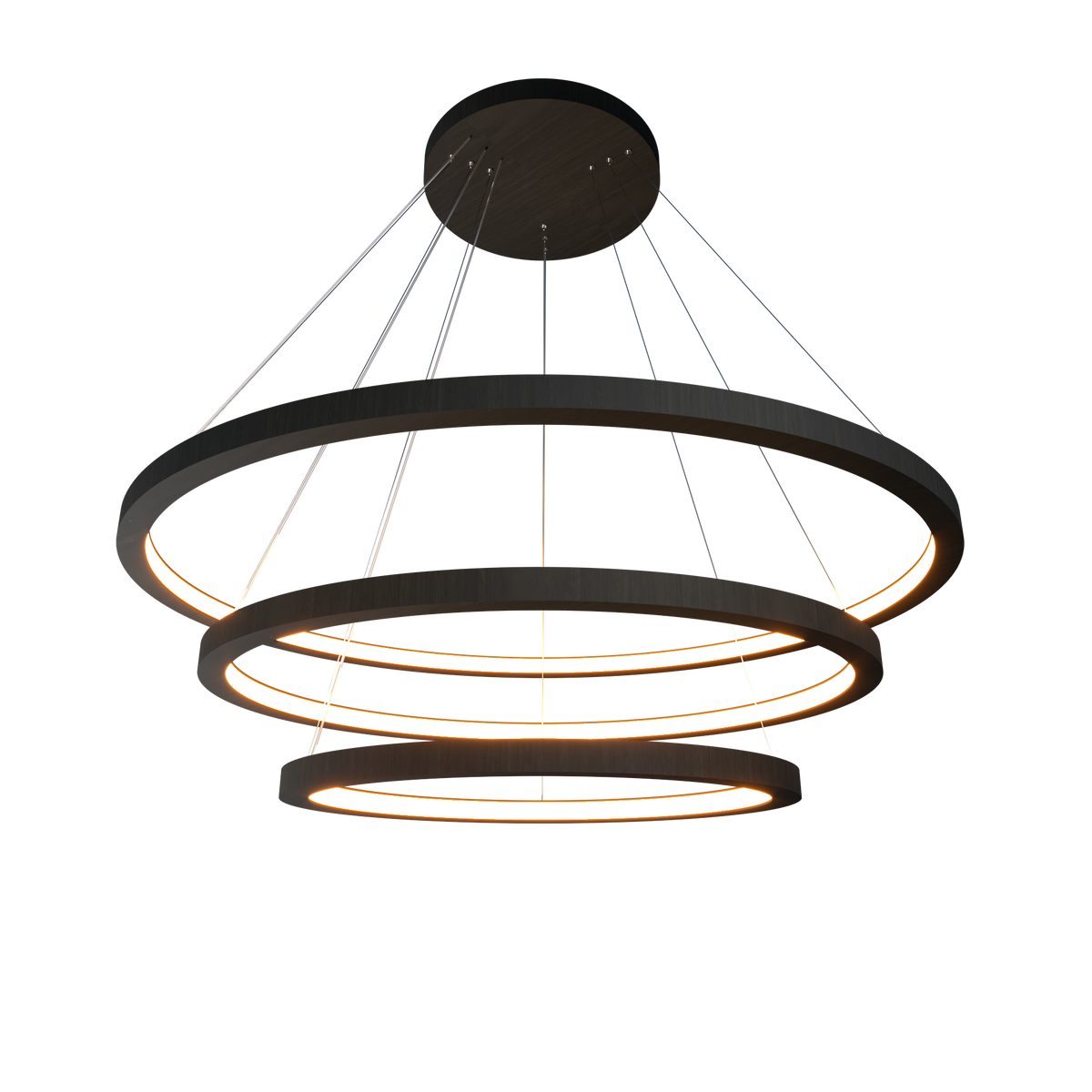 Accord Lighting 1414LED.44 Frame Trio Cylindrical Pendant in Charcoal