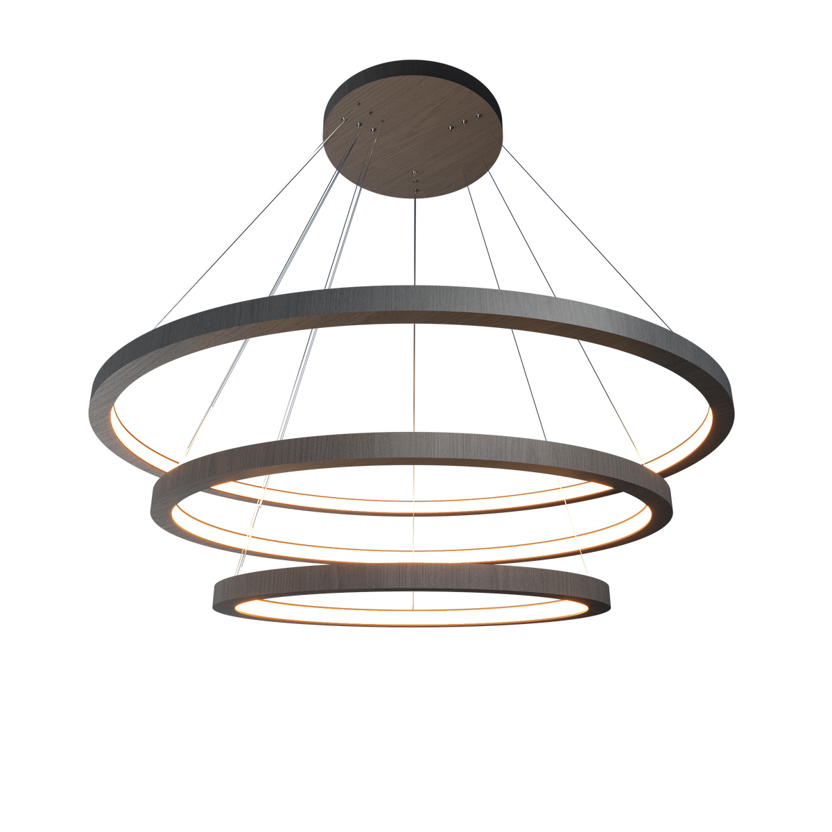 Accord Lighting 1414LED.50 Frame Trio Cylindrical Pendant in Organic Grey