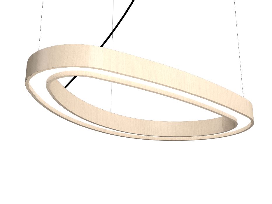 Accord Lighting 1329LED.48 Organic Accord Suspension dans un cappuccino bio