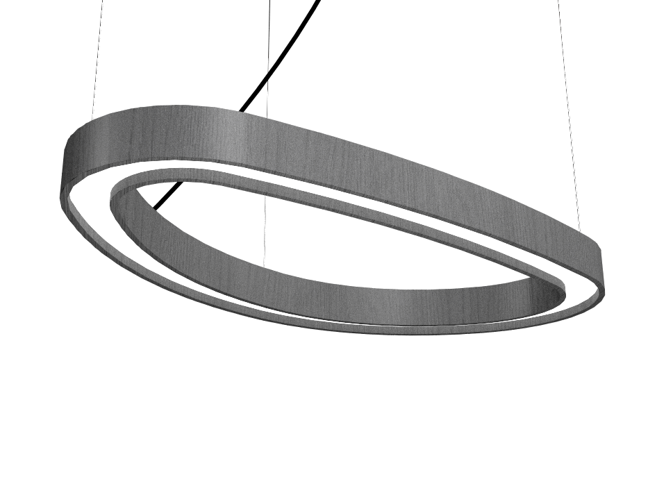 Accord Lighting 1329LED.50 Organic Accord Suspension en gris organique