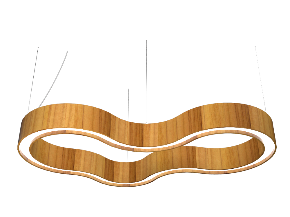 Accord Lighting 1345LED.12 Organic Accord Pendant in Teak