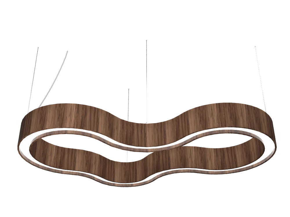 Accord Lighting 1345LED.18 Organic Accord Pendant in American Walnut