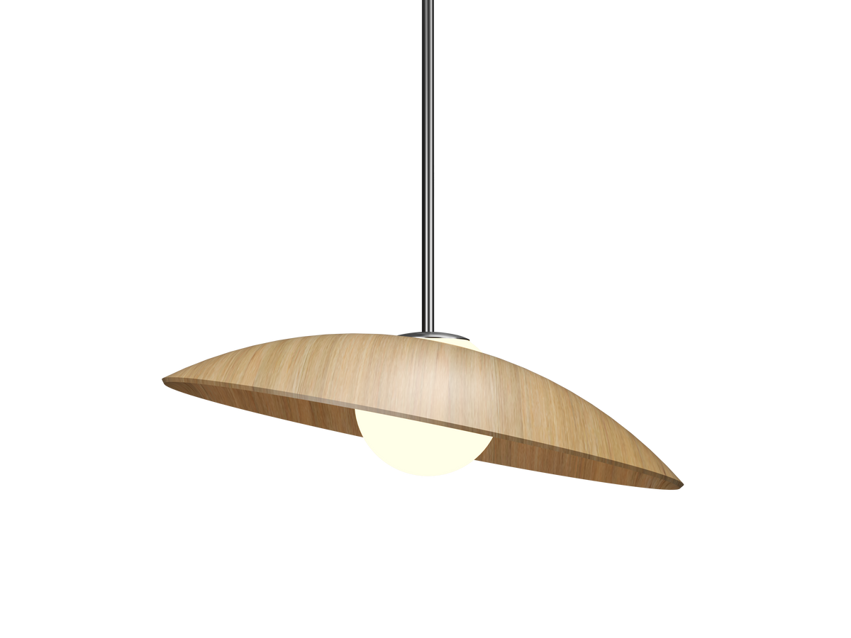 Accord Lighting 1515.09 Oyster Accord Pendant in Louro Freijo