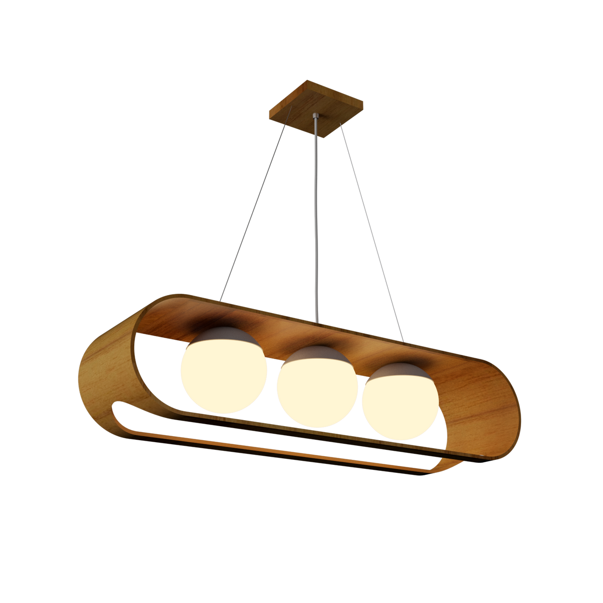 Accord Lighting 1448.12 Sfera Accord Pendant in Teak