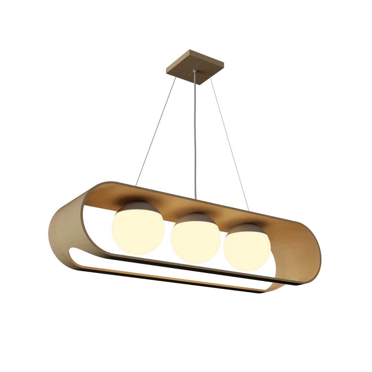 Accord Lighting 1448.34 Sfera Accord Pendant in Maple