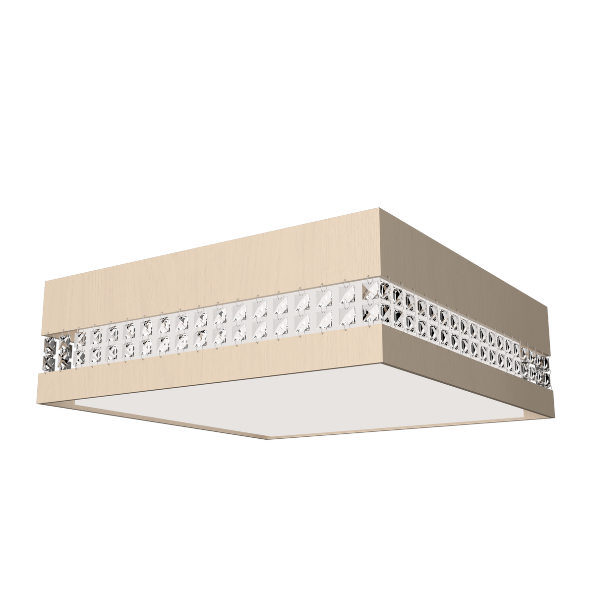 Plafonnier Accord Lighting 5027CLED.48 Crystals Accord, coloris cappuccino bio
