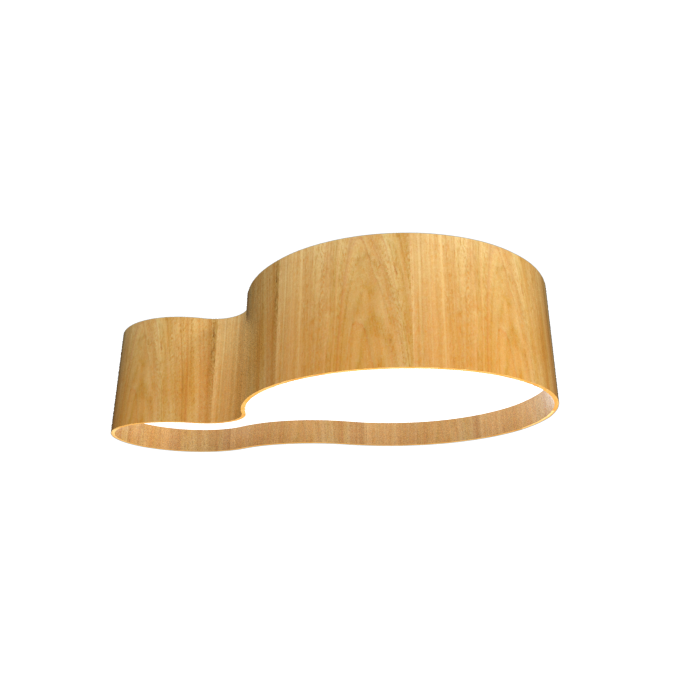 Plafonnier Accord Lighting 5064LED.09 Organic Accord en coloris Louro Freijo