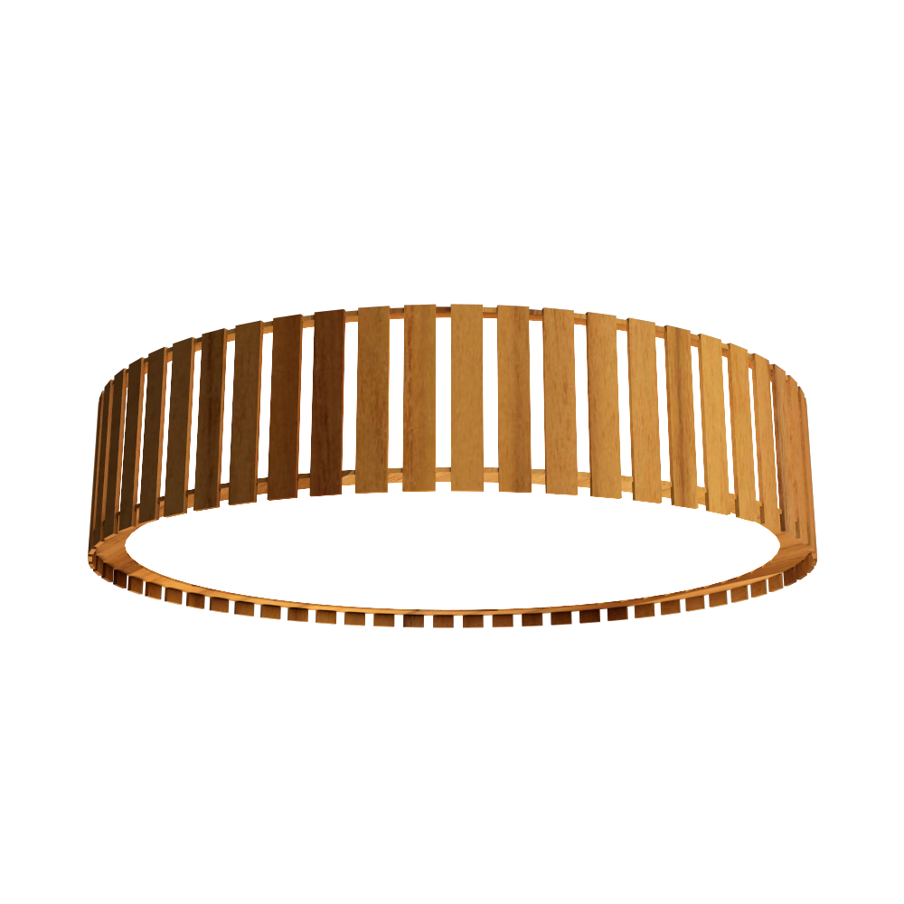 Plafonnier Accord Lighting 5033LED.12 à lattes, finition teck