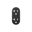 Prado 9100-0131 Outlet Cover Plate in Black