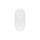 Prado 9100-0133 Outlet Cover Plate in White