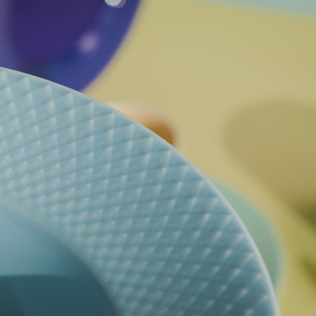 Lyngby Porcelæn 201982 Rhombe Color Plate in Turquoise