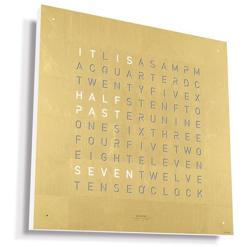 Qlocktwo - QLOCKTWO CLASSIC Gold Creator's Edition Wall Clock - QT-CLASSIC-CE-EN-GD | Montreal Lighting & Hardware
