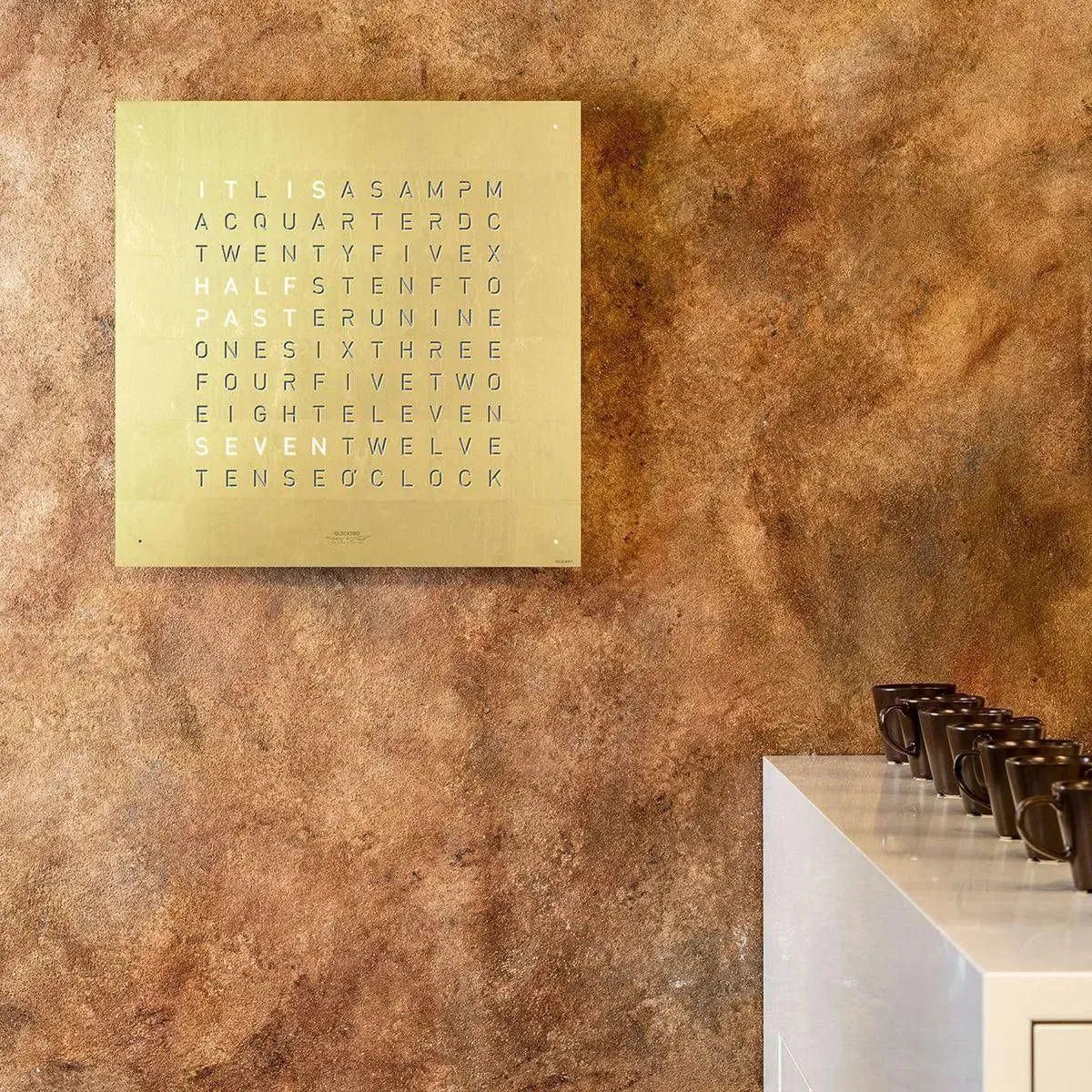 Qlocktwo - QLOCKTWO CLASSIC Gold Creator's Edition Wall Clock - QT-CLASSIC-CE-FR-GD | Montreal Lighting & Hardware