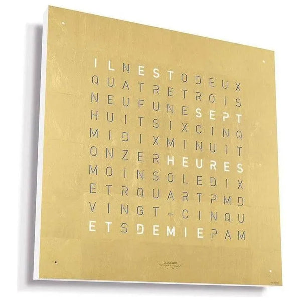 QLOCKTWO CLASSIC Gold Creator's  Edition Wall Clock