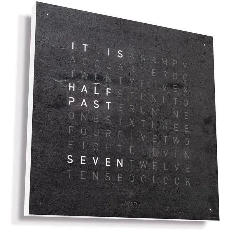 Qlocktwo - QLOCKTWO CLASSIC Metamorphite Creator's Edition Wall Clock - QT-CLASSIC-CE-EN-ME | Montreal Lighting & Hardware