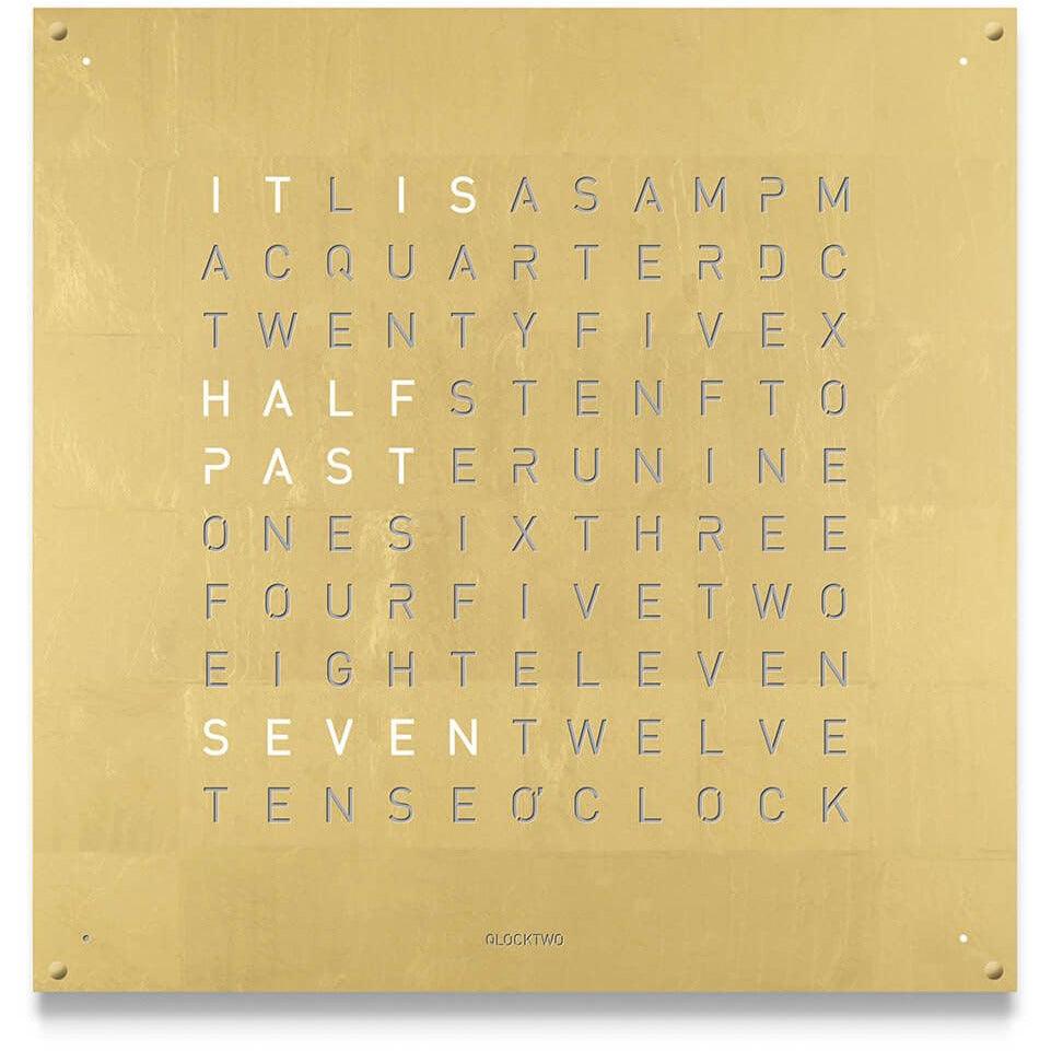 Qlocktwo - QLOCKTWO LARGE Gold Creator's Edition Wall Clock - QT-LARGE-CE-EN-GD | Montreal Lighting & Hardware
