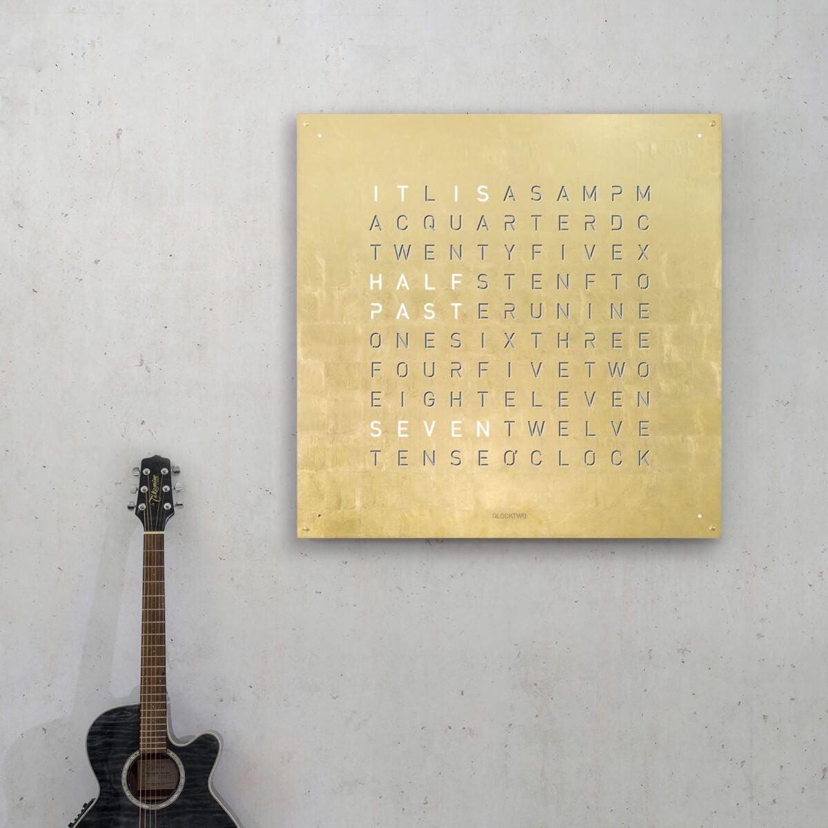 Qlocktwo - QLOCKTWO LARGE Gold Creator's Edition Wall Clock - QT-LARGE-CE-FR-GD | Montreal Lighting & Hardware