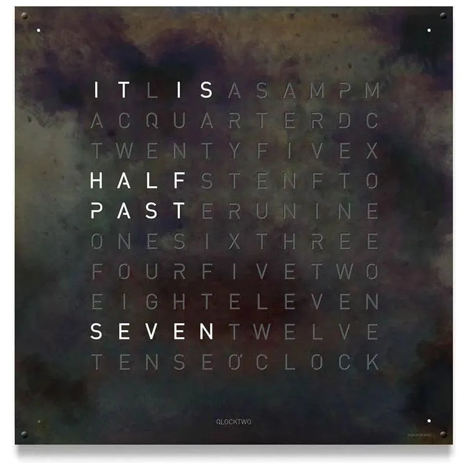 Qlocktwo - QLOCKTWO LARGE Raw Iron Creator's Edition Wall Clock - QT-LARGE-CE-EN-RI | Montreal Lighting & Hardware